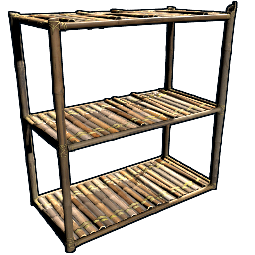 Salvaged Bamboo Shelves