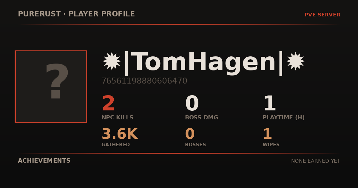 ✹|TomHagen|✹'s profile card