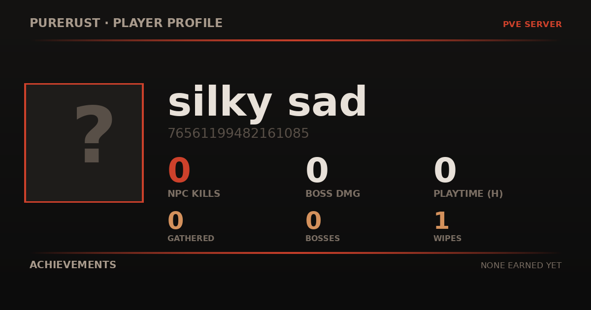 silky sad's profile card